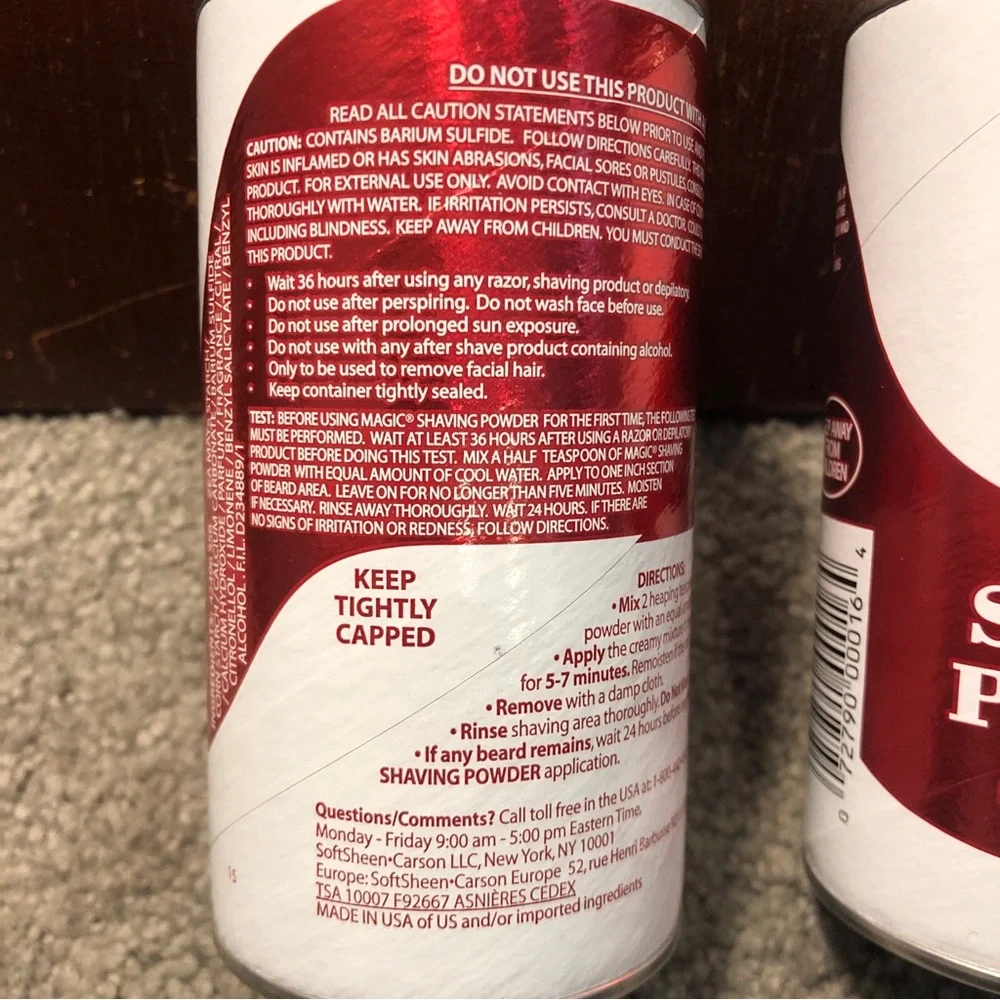 X2 Softsheen Carson Magic EXTRA Strength Shaving Powder Red for Razor Bumps 5oz